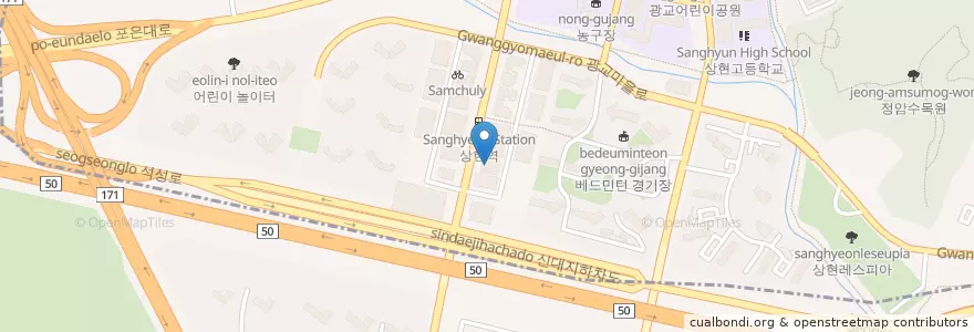 Mapa de ubicacion de KEB하나은행 en Corea Del Sur, Gyeonggi, 수원시, 영통구.