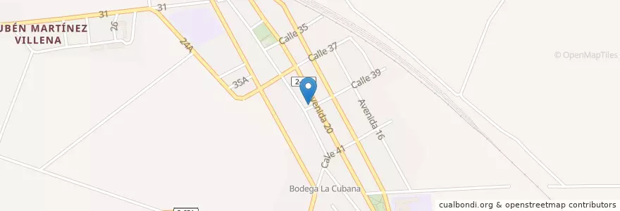 Mapa de ubicacion de Correo en کوبا, Mayabeque, Madruga.