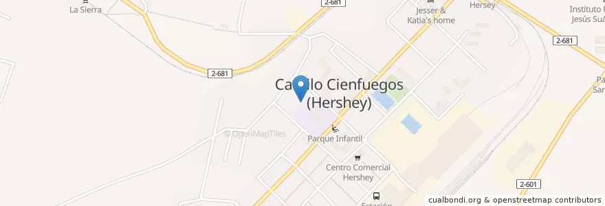 Mapa de ubicacion de Círculo Infantil Hershey en Cuba, Mayabeque, Santa Cruz Del Norte.