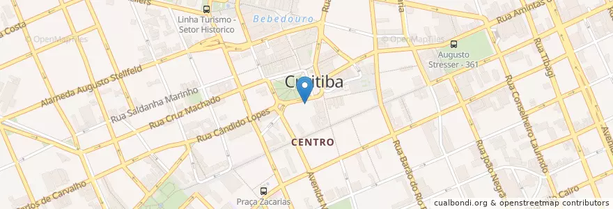 Mapa de ubicacion de Relógio de Sol en Brasilien, Süden, Paraná, Região Geográfica Intermediária De Curitiba, Região Metropolitana De Curitiba, Microrregião De Curitiba, Curitiba.