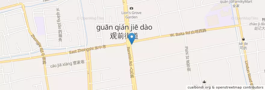 Mapa de ubicacion de KFC en China, Suzhou City, Jiangsu, Gusu District, 平江街道.