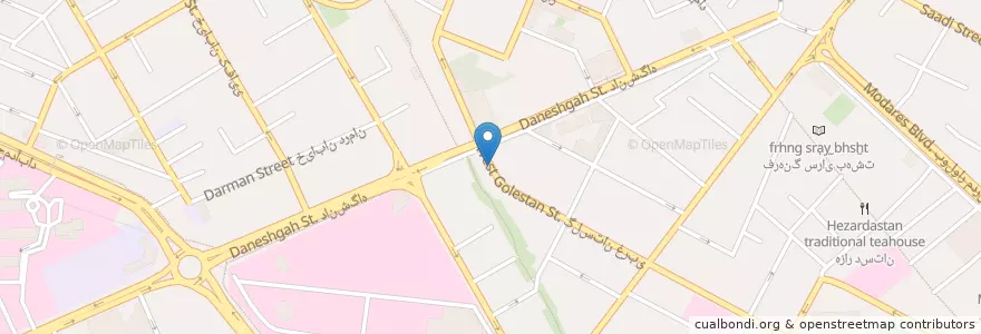 Mapa de ubicacion de مطب دکتر طاهری جراح عروق en Irán, Jorasán Razaví, شهرستان مشهد, مشهد, بخش مرکزی شهرستان مشهد.