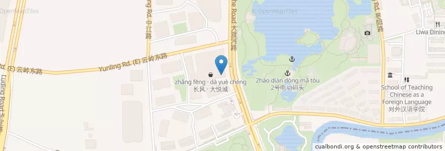Mapa de ubicacion de KFC en Chine, Shanghai, District De Putuo, District De Changning.