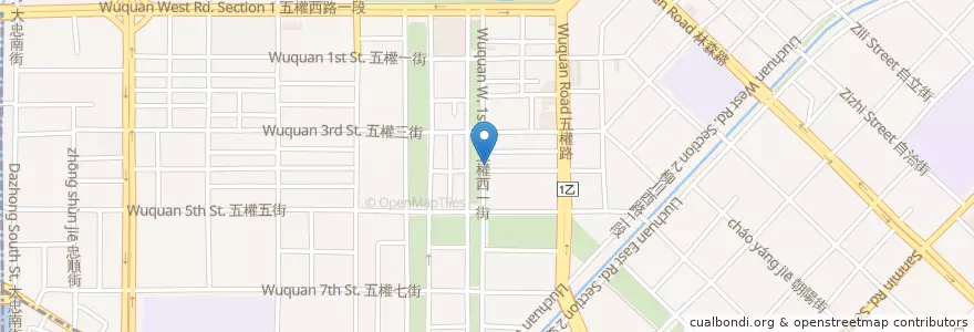 Mapa de ubicacion de 見麵聊 en 臺灣, 臺中市, 西區.