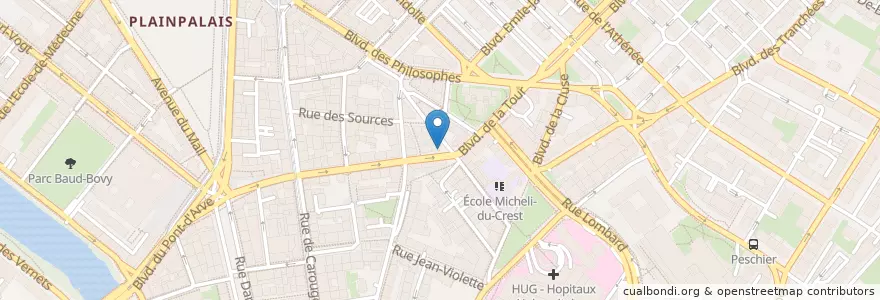 Mapa de ubicacion de Bistro de la Tourboule en Switzerland, Geneva, Geneva, Geneva.