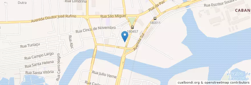 Mapa de ubicacion de Claudia Cirurgiã Dentista en ブラジル, 北東部地域, ペルナンブーコ, Região Geográgica Imediata Do Recife, Região Geográfica Intermediária Do Recife, Região Metropolitana Do Recife, レシフェ.