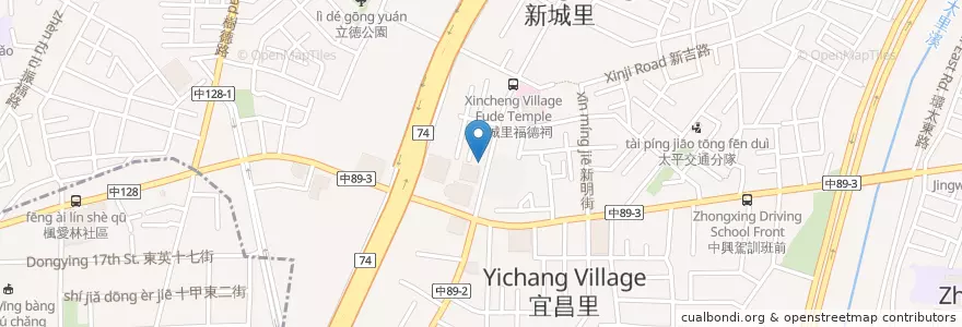 Mapa de ubicacion de 禾豐藥局 en Tayvan, Taichung, 太平區.