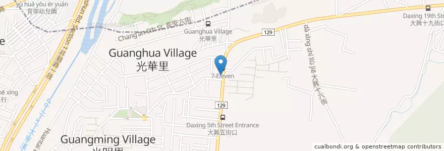 Mapa de ubicacion de 楊記排骨 en 타이완, 타이중 시, 타이핑구.