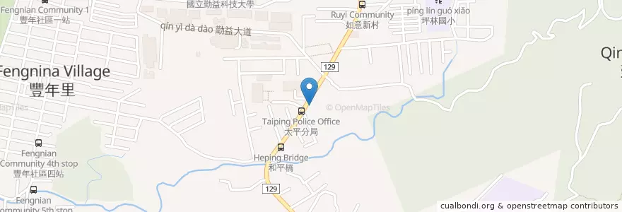 Mapa de ubicacion de 胖老爹美式炸雞 太平勤益店 en 臺灣, 臺中市, 太平區.