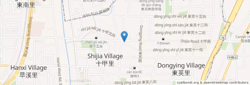 Mapa de ubicacion de 八方雲集 en Taiwan, Taichung, 東區.