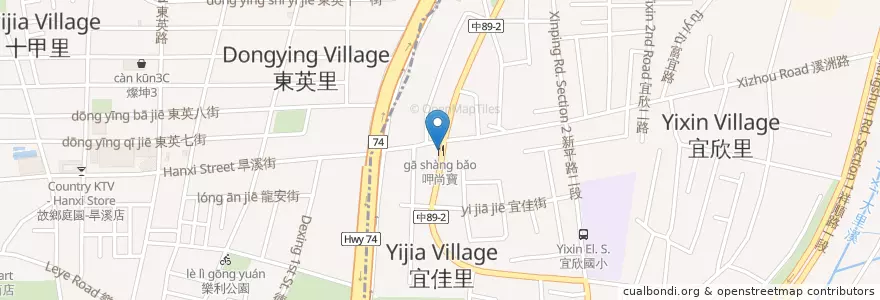 Mapa de ubicacion de 呷尚寶 en Taïwan, Taichung, 太平區.