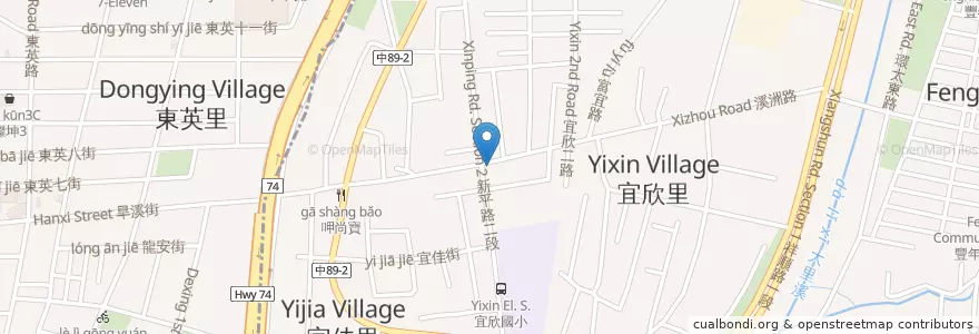Mapa de ubicacion de 喫茶小舖 en Taiwán, Taichung, 太平區.