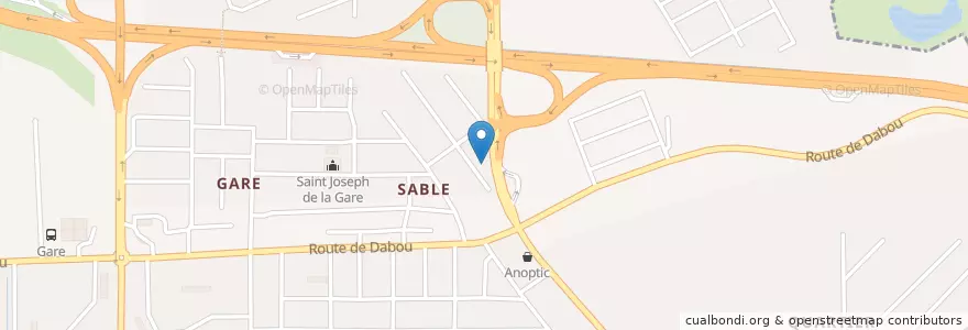 Mapa de ubicacion de Edimex en Costa D'Avorio, Abidjan, Yopougon.