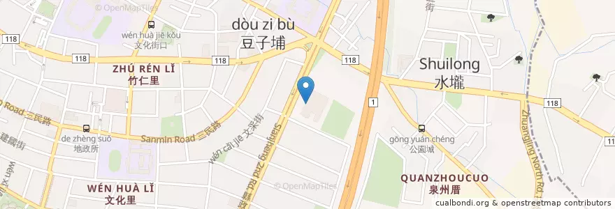Mapa de ubicacion de 新竹縣政府警察局交通隊 en 타이완, 타이완성, 신주 현, 주베이 시.