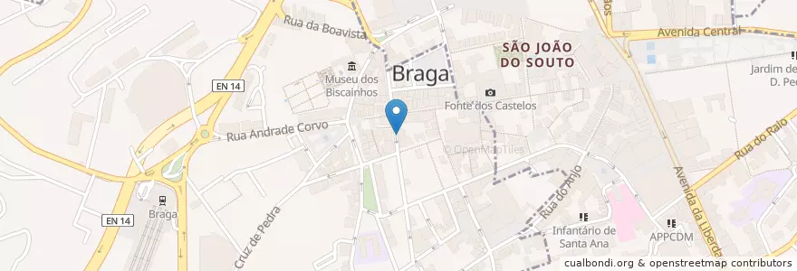 Mapa de ubicacion de Subura en Португалия, Северный, Braga, Каваду, Braga, Maximinos, Sé E Cividade.