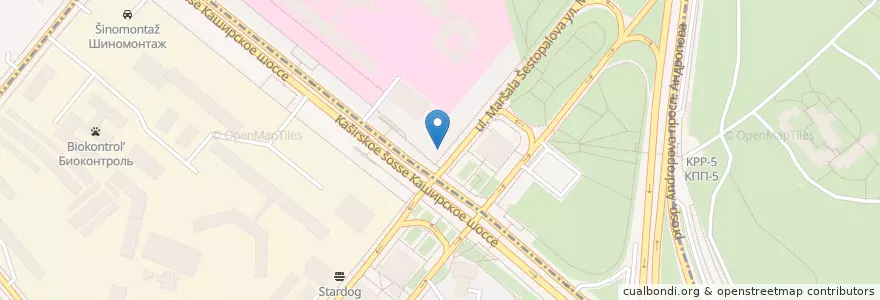 Mapa de ubicacion de Донер en Rússia, Distrito Federal Central, Москва, Южный Административный Округ, Район Нагатино-Садовники.