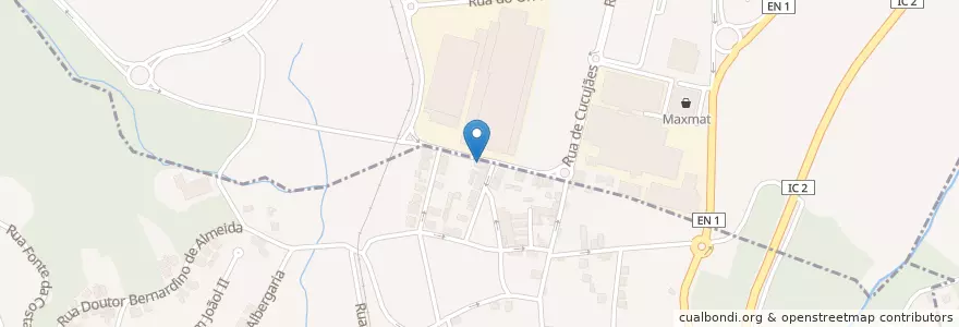 Mapa de ubicacion de Café Ivo en ポルトガル, Aveiro, ノルテ, Área Metropolitana Do Porto, Oliveira De Azeméis, Vila De Cucujães.
