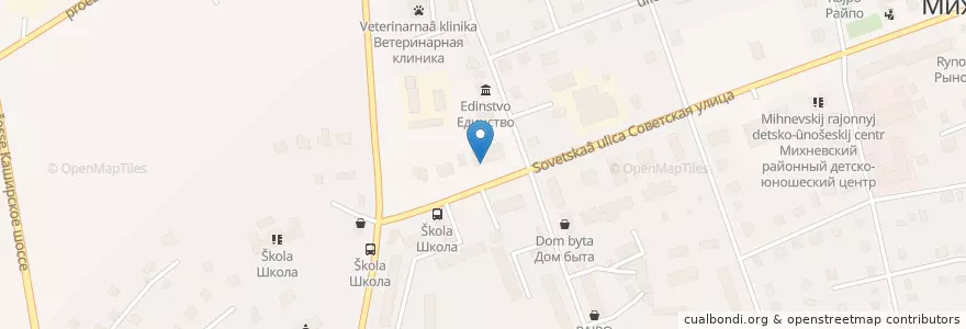 Mapa de ubicacion de Отделение связи №142840 en روسيا, Центральный Федеральный Округ, محافظة موسكو, Городской Округ Ступино.