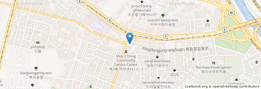 Mapa de ubicacion de 중's 고로케 en کره جنوبی, سئول, 목2동.