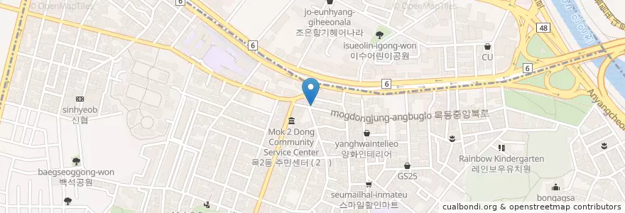 Mapa de ubicacion de Joy Saigon en Zuid-Korea, Seoel, 목2동.