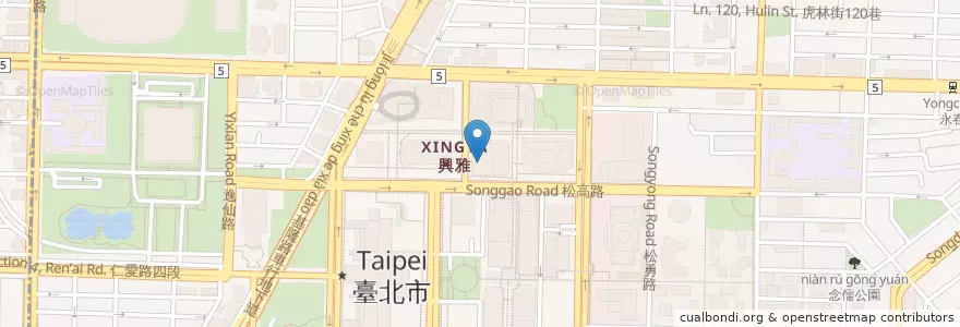 Mapa de ubicacion de 香矛廚泰式料理 en Тайвань, Новый Тайбэй, Тайбэй, 信義區.