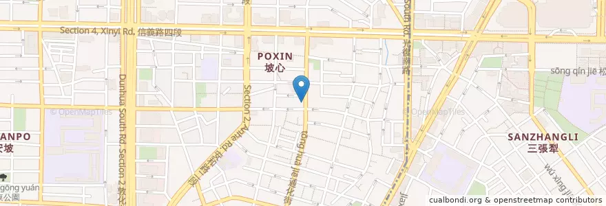 Mapa de ubicacion de 毛董小卷攤 en 臺灣, 新北市, 臺北市, 大安區.