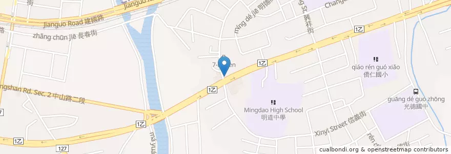 Mapa de ubicacion de 合作金庫商業銀行 en 타이완, 타이중 시, 우르 구.