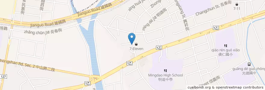 Mapa de ubicacion de 臺灣中小企業銀行 en 臺灣, 臺中市, 烏日區.