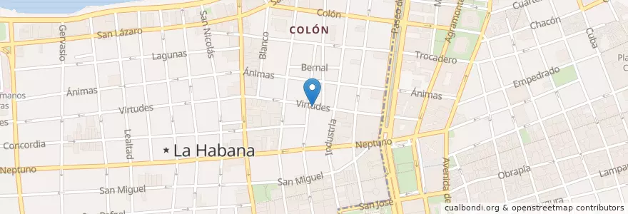 Mapa de ubicacion de Bellomar en Куба, Гавана, Centro Habana.