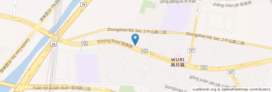Mapa de ubicacion de 速邁樂 en Taiwan, Taichung, Wuri District.