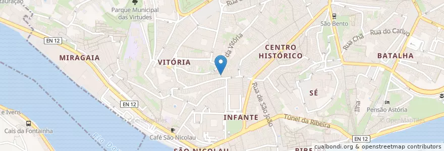 Mapa de ubicacion de Cafetaria da Bolsa en Portugal, Norte, Porto, Área Metropolitana Do Porto, Porto, Vila Nova De Gaia, Cedofeita, Santo Ildefonso, Sé, Miragaia, São Nicolau E Vitória.