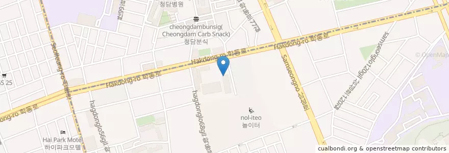 Mapa de ubicacion de 신한은행 en Республика Корея, Сеул, 강남구, 삼성동, 삼성2동.
