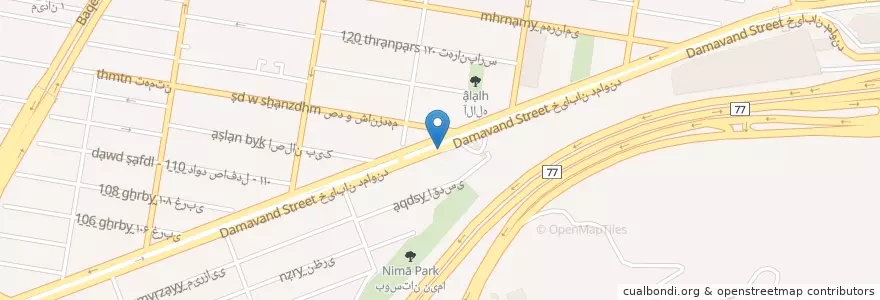 Mapa de ubicacion de داروخانه شبانه روزی en Иран, Тегеран, شهرستان تهران, Тегеран, بخش مرکزی شهرستان تهران.