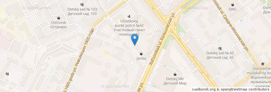 Mapa de ubicacion de OSCAR BEEF en روسيا, Центральный Федеральный Округ, فارونيش أوبلاست, Городской Округ Воронеж.