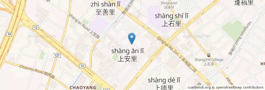Mapa de ubicacion de 八方雲集 en Taiwan, Taichung, Xitun District.