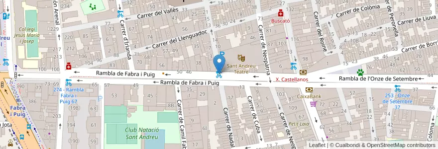 Mapa de ubicacion de 468 - (PK) Carrer de les Monges 2 en Spanje, Catalonië, Barcelona, Barcelonès, Barcelona.