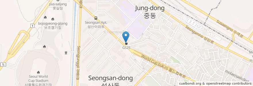 Mapa de ubicacion de 박병권내과 en Zuid-Korea, Seoel, 마포구.