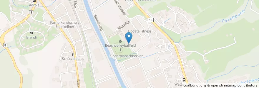 Mapa de ubicacion de Badi en Schweiz/Suisse/Svizzera/Svizra, Sankt Gallen, Wahlkreis Toggenburg, Wattwil.