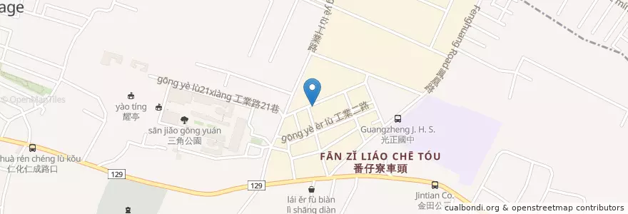 Mapa de ubicacion de 拉亞漢堡 en 台湾, 台中市, 大里区.