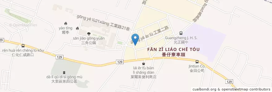 Mapa de ubicacion de 佳緣屋 en Taiwan, Taichung, Dali District.