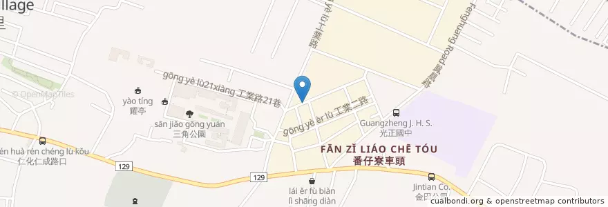 Mapa de ubicacion de 老虎食庫&虎略車酷 en Taiwan, Taichung, Dali District.