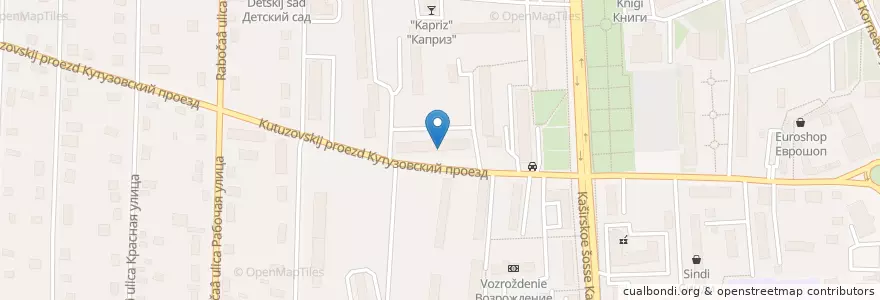 Mapa de ubicacion de Росгосстрах банк en روسيا, Центральный Федеральный Округ, محافظة موسكو, Городской Округ Домодедово.