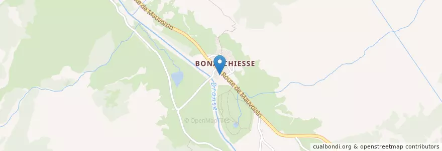 Mapa de ubicacion de Fontaine de Bonatchiesse en Schweiz/Suisse/Svizzera/Svizra, Valais/Wallis, Entremont, Bagnes.