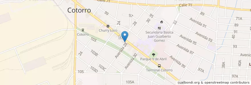 Mapa de ubicacion de librería cotorro en Kuba, Havanna, Cotorro.