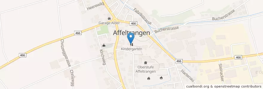 Mapa de ubicacion de Kindergarten en Швейцария, Тургау, Bezirk Weinfelden, Affeltrangen.