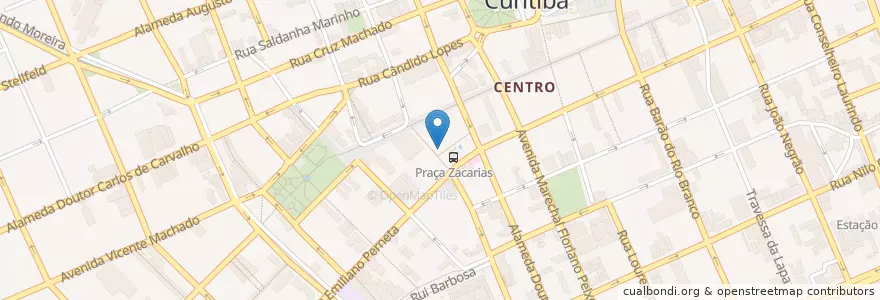Mapa de ubicacion de Farmácia Popular en ブラジル, 南部地域, パラナ, Região Geográfica Intermediária De Curitiba, Região Metropolitana De Curitiba, Microrregião De Curitiba, クリチバ.