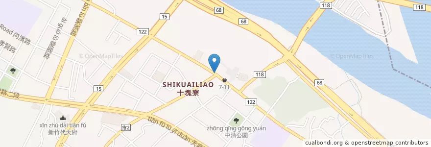 Mapa de ubicacion de 陽春麵 en 타이완, 타이완성, 신주시, 베이구.