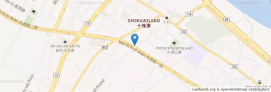 Mapa de ubicacion de 三峽麵食館 en 台湾, 台湾省, 新竹市, 北区.