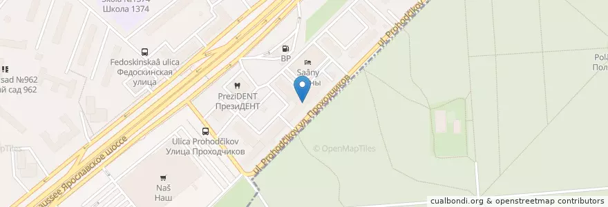Mapa de ubicacion de Многофункциональный центр предоставления государственных и муниципальных услуг района Ярославский en Rusia, Distrito Federal Central, Москва.