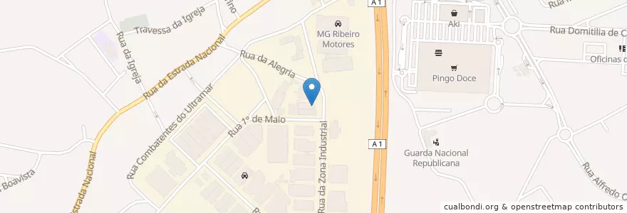 Mapa de ubicacion de Centro Bíblico da Feira, Centro Evangélico en ポルトガル, Aveiro, ノルテ, Área Metropolitana Do Porto, Santa Maria Da Feira, Santa Maria Da Feira, Travanca, Sanfins E Espargo.